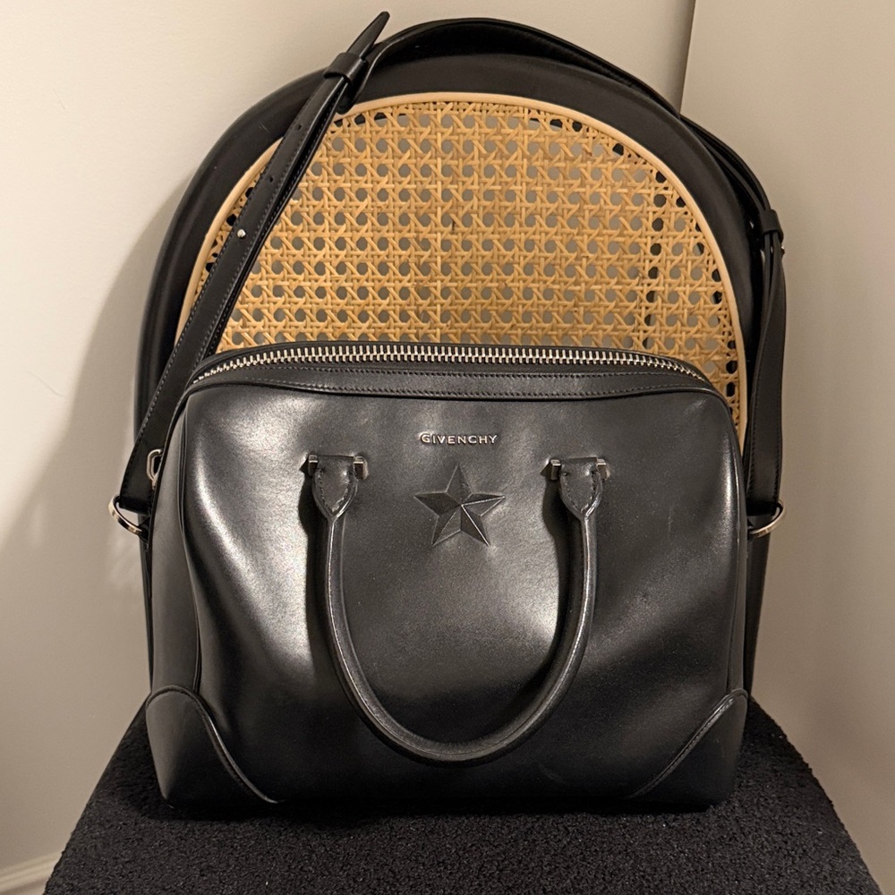 Givenchy Black Leather Star Dome Bag
